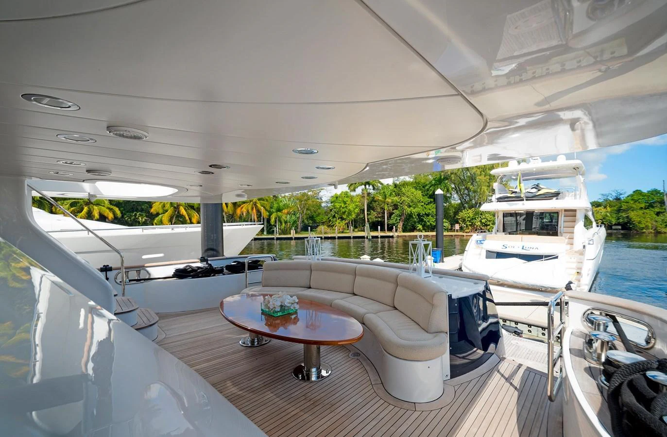 a boat on a boat aboard GITANA Yacht for Sale