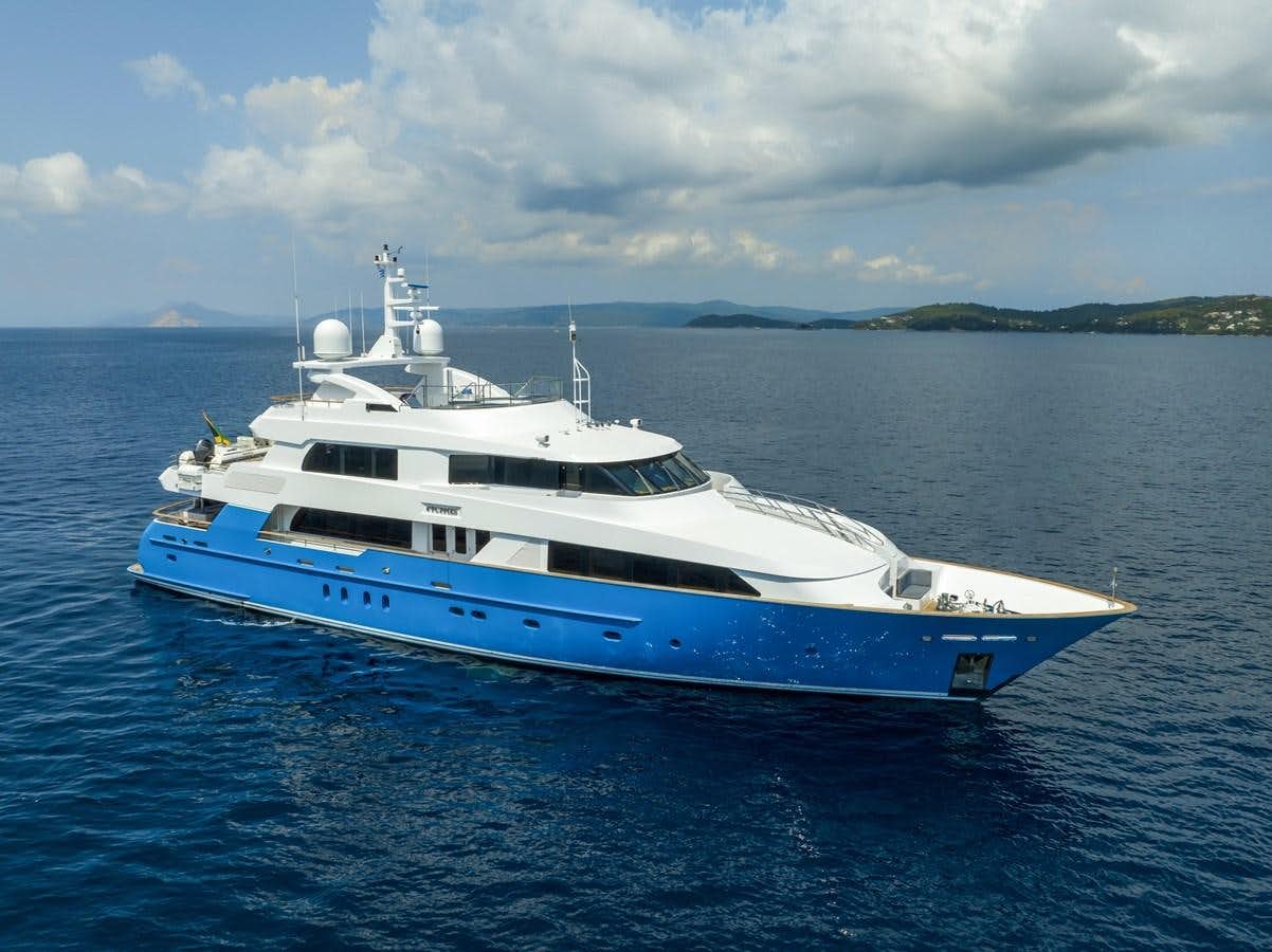 a boat in the water aboard 4*PUPPIES Yacht for Sale