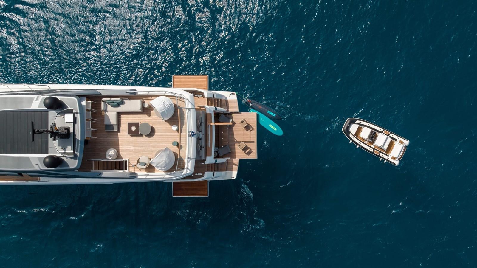 a satellite in space aboard 2022 SANLORENZO SL120A Yacht for Sale