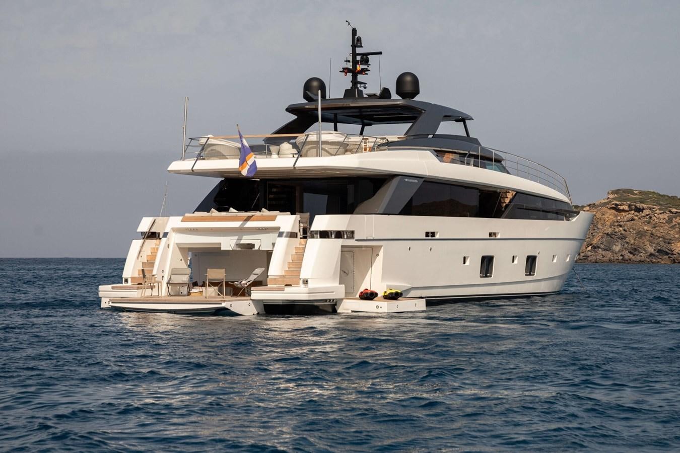 a boat on the water aboard 2022 SANLORENZO SL120A Yacht for Sale