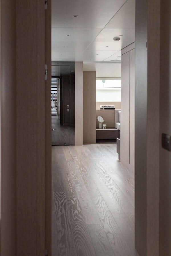 a hallway with a toilet aboard 2022 SANLORENZO SL120A Yacht for Sale