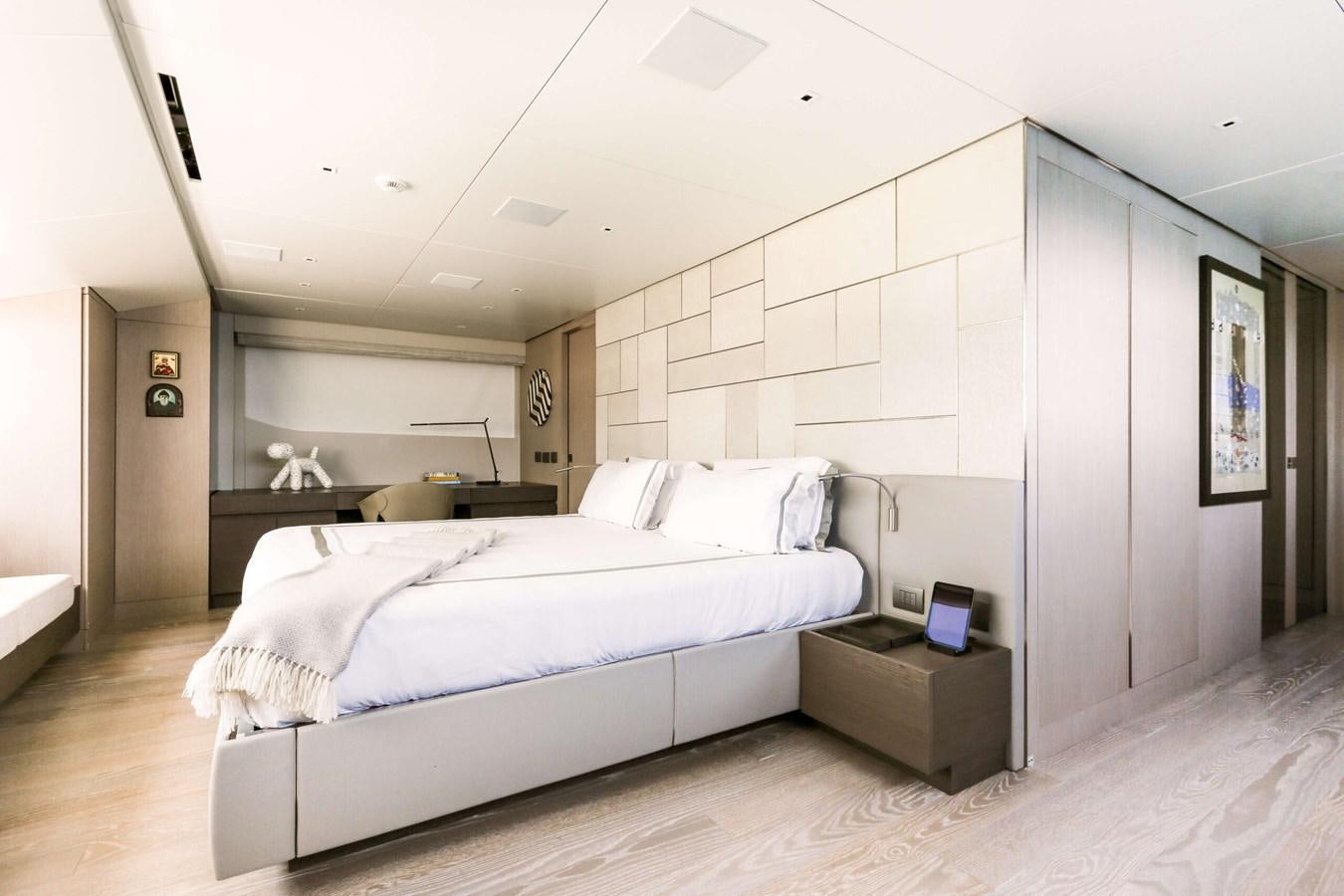 a room with a bed and a desk aboard 2022 SANLORENZO SL120A Yacht for Sale