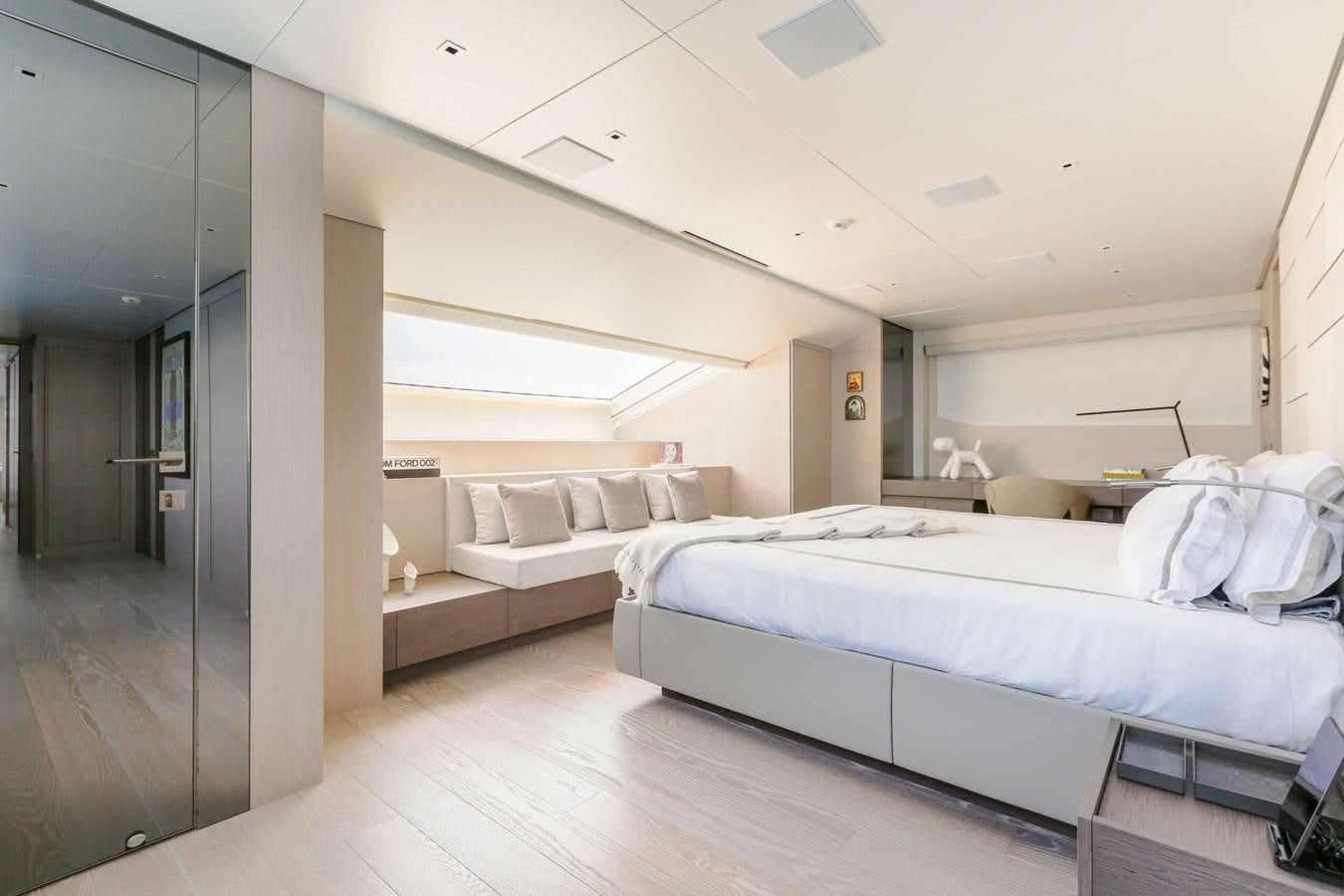 a room with a bed and a couch aboard 2022 SANLORENZO SL120A Yacht for Sale