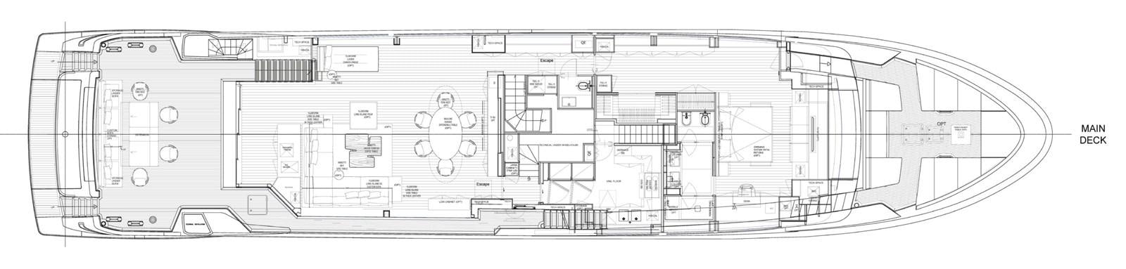 diagram, engineering drawing aboard 2022 SANLORENZO SL120A Yacht for Sale