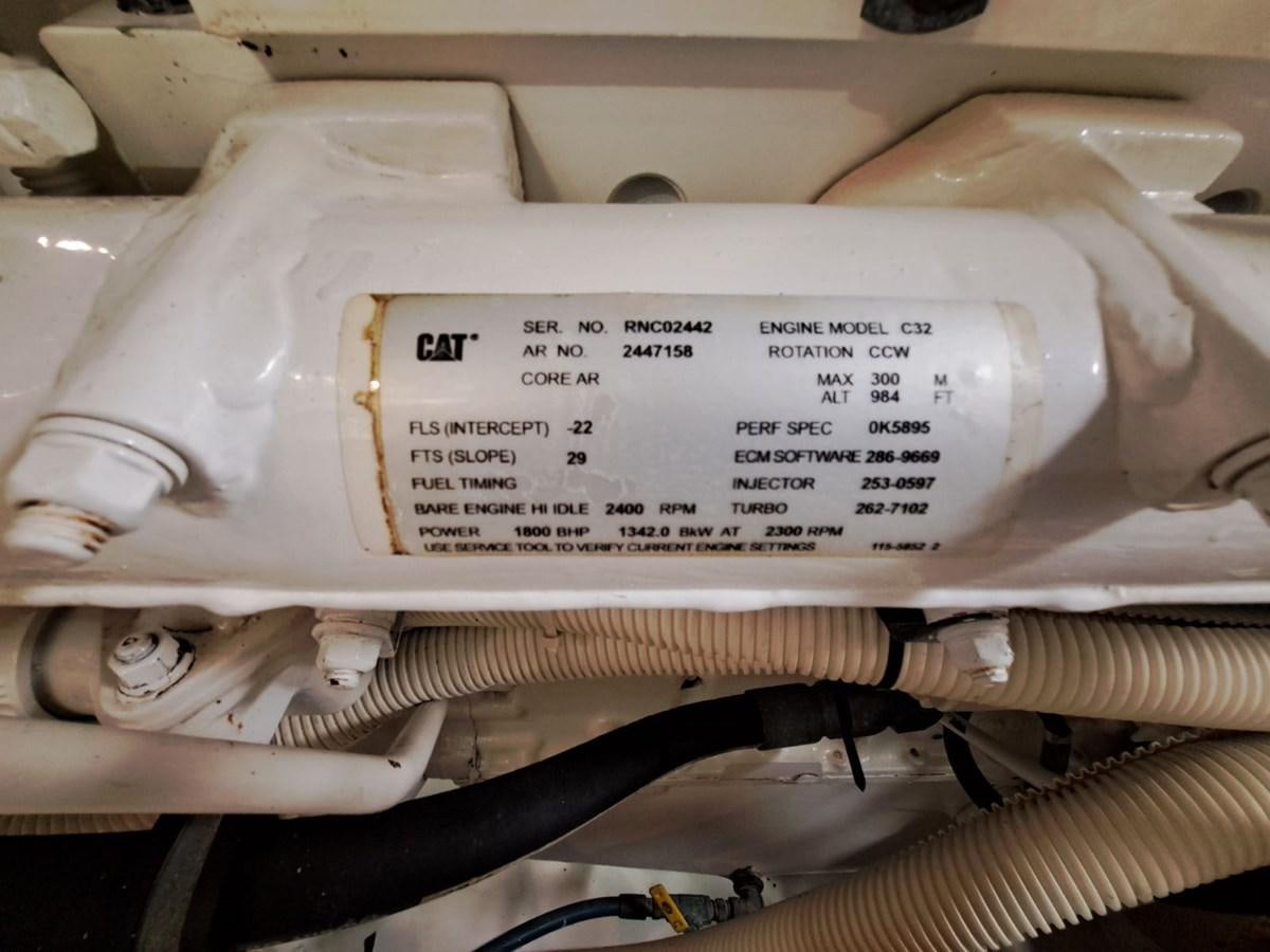 a plastic bag with a label aboard CLAIRE TOO Yacht for Sale