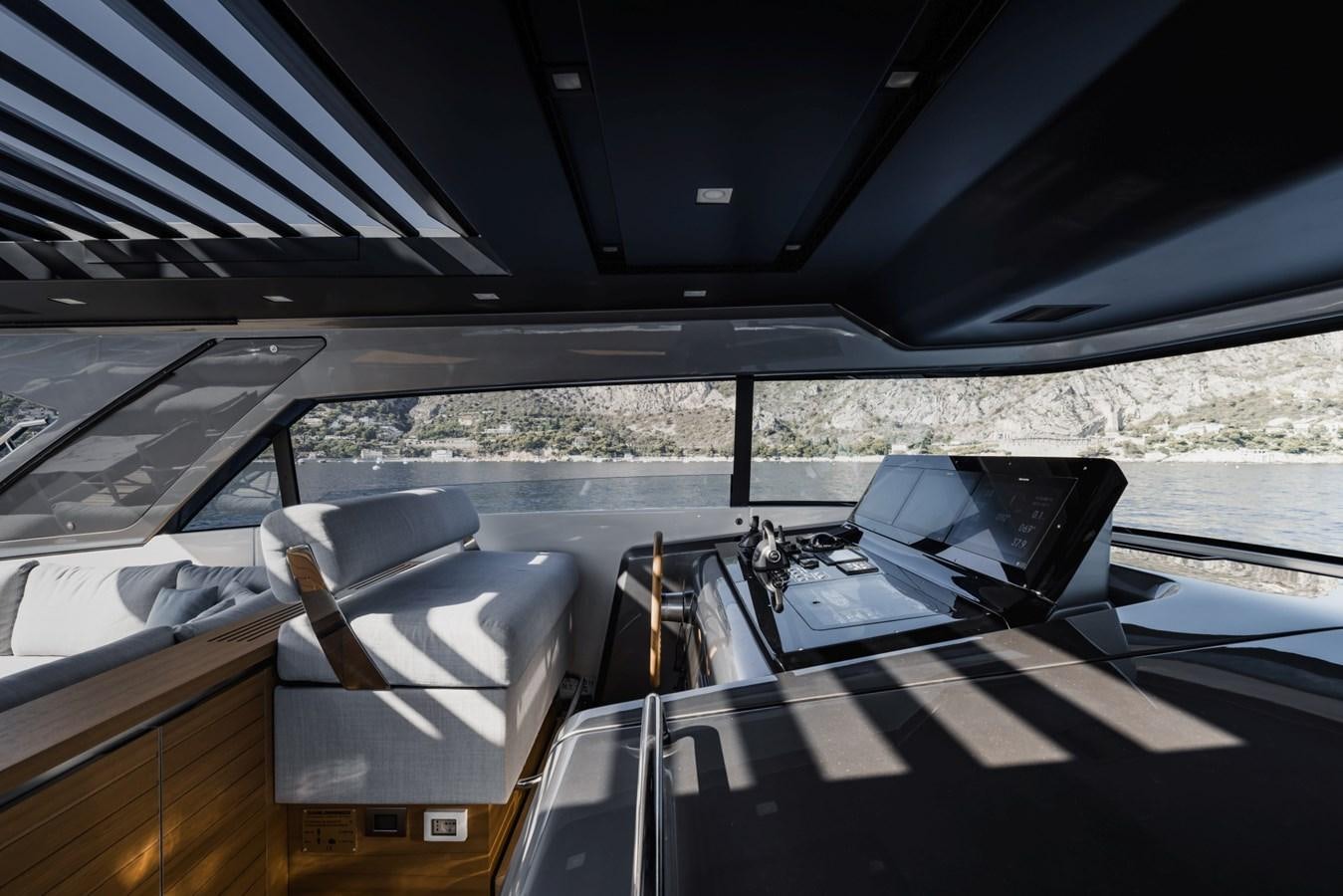 inside of a car aboard RADKAT Yacht for Sale