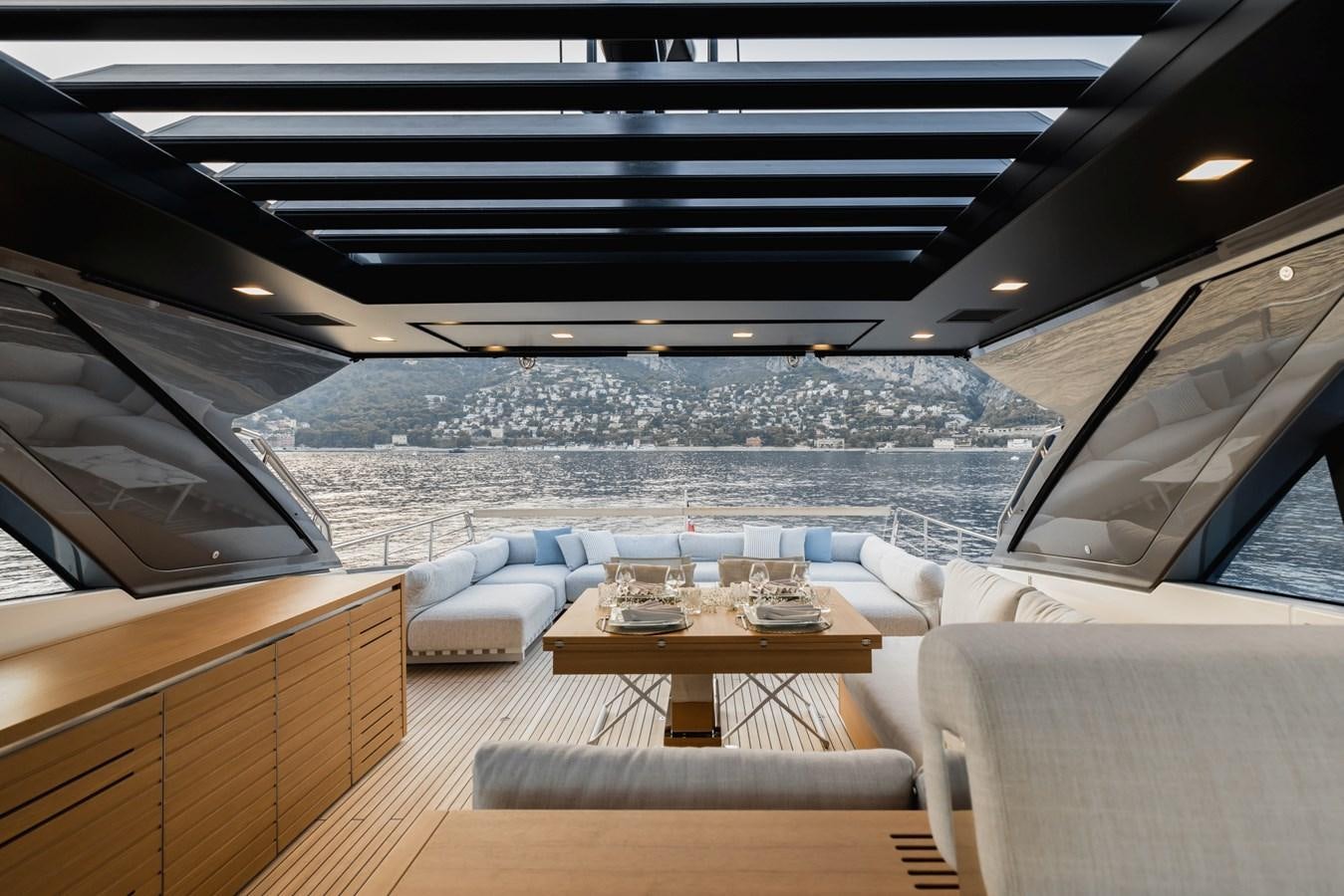 inside of a car aboard RADKAT Yacht for Sale