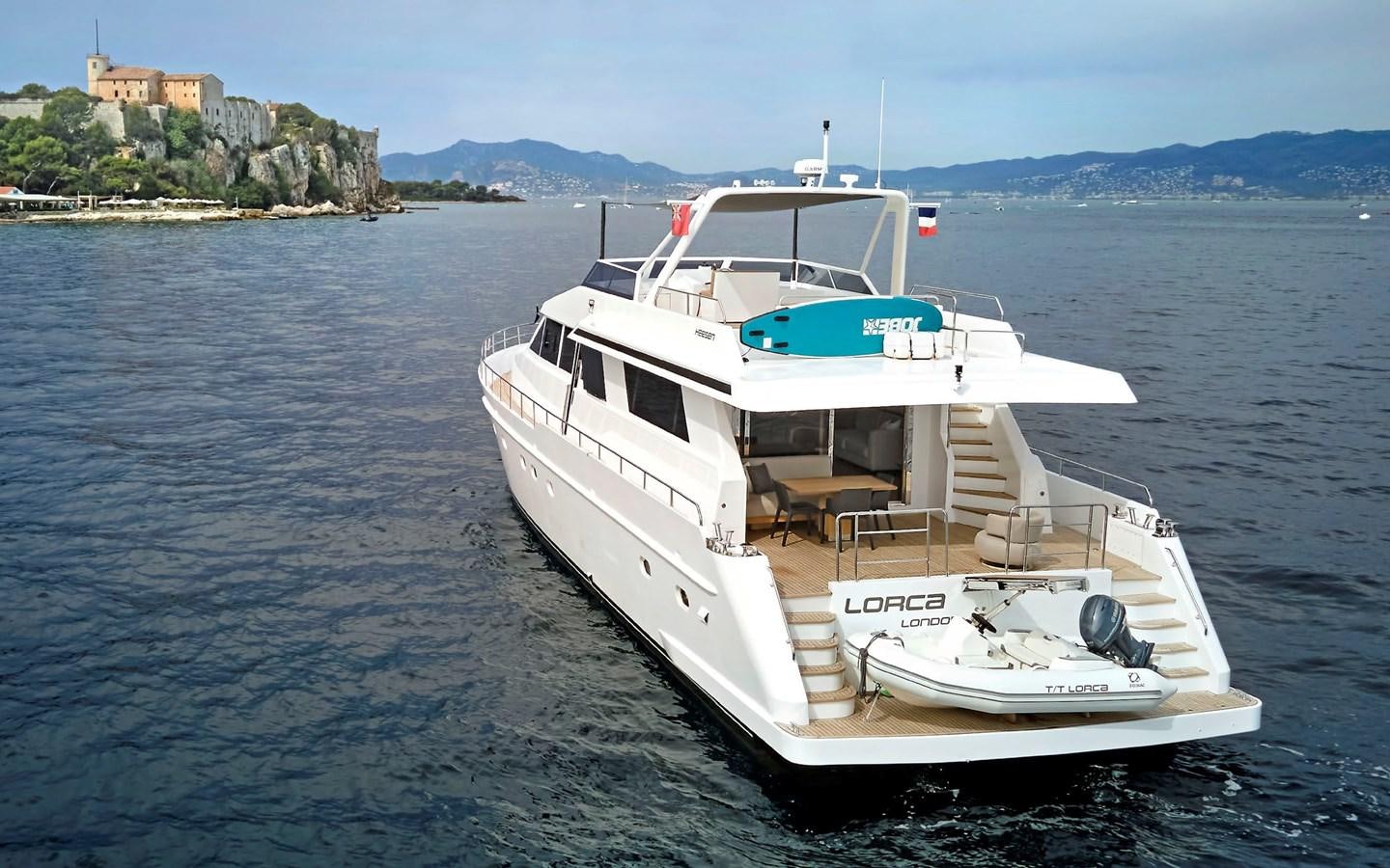 a boat on the water aboard LORCA Yacht for Sale