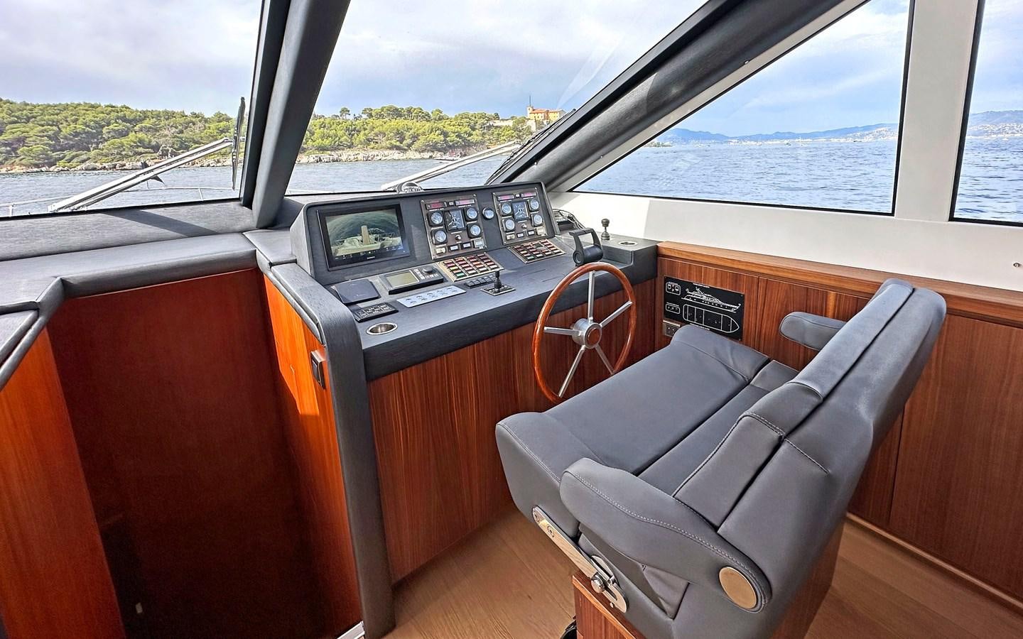 inside of a vehicle aboard LORCA Yacht for Sale