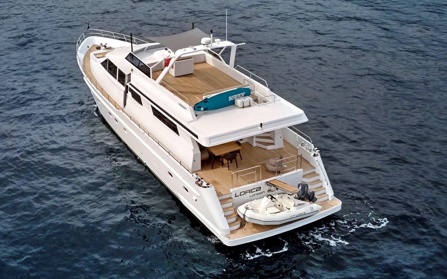 a boat on the water aboard LORCA Yacht for Sale