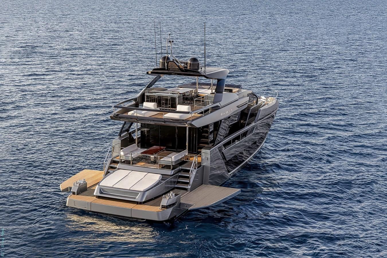 a boat in the water aboard RIVA 82 DIVA Yacht for Sale