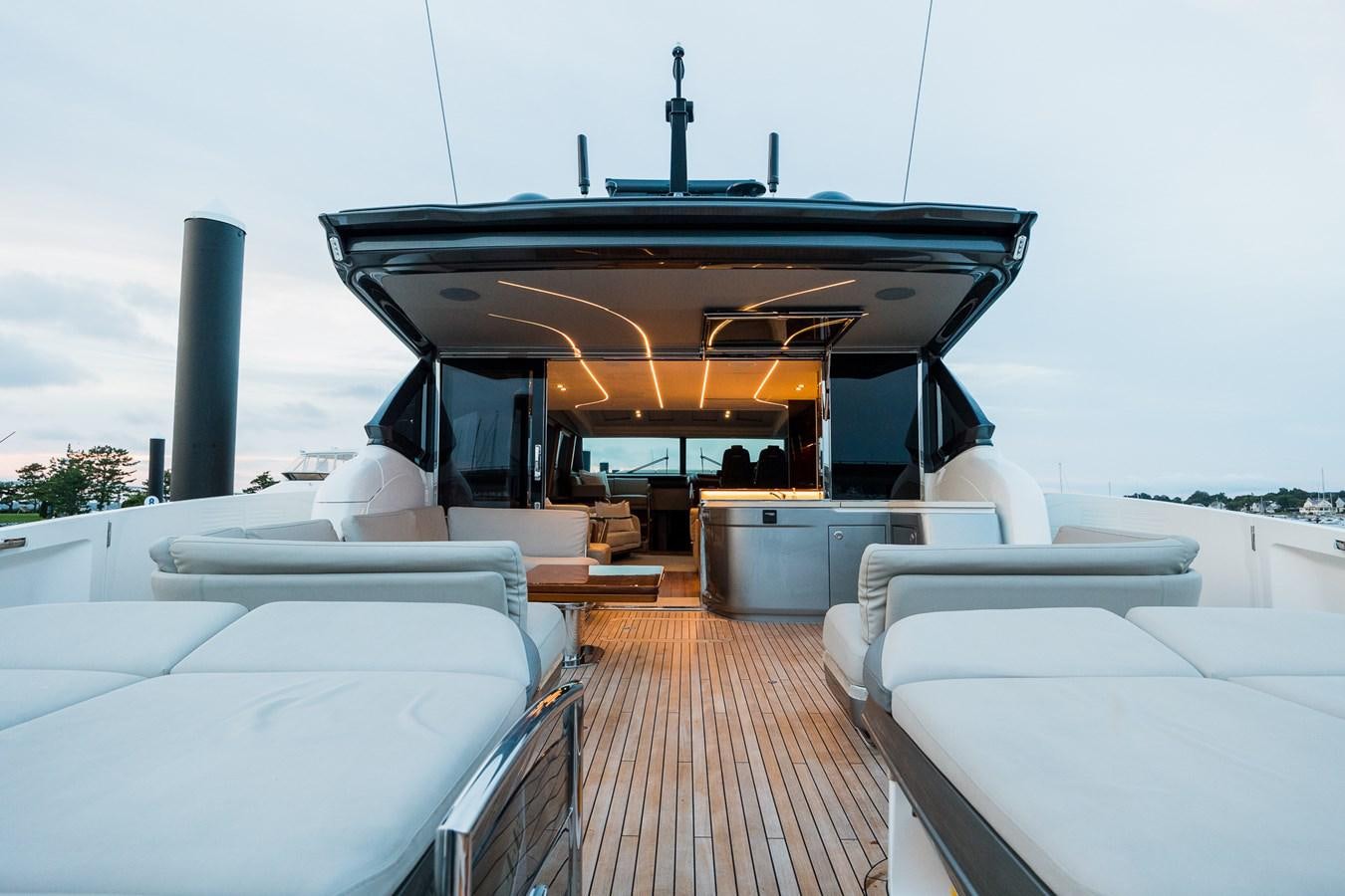a boat on a deck aboard SPINDRIFT Yacht for Sale