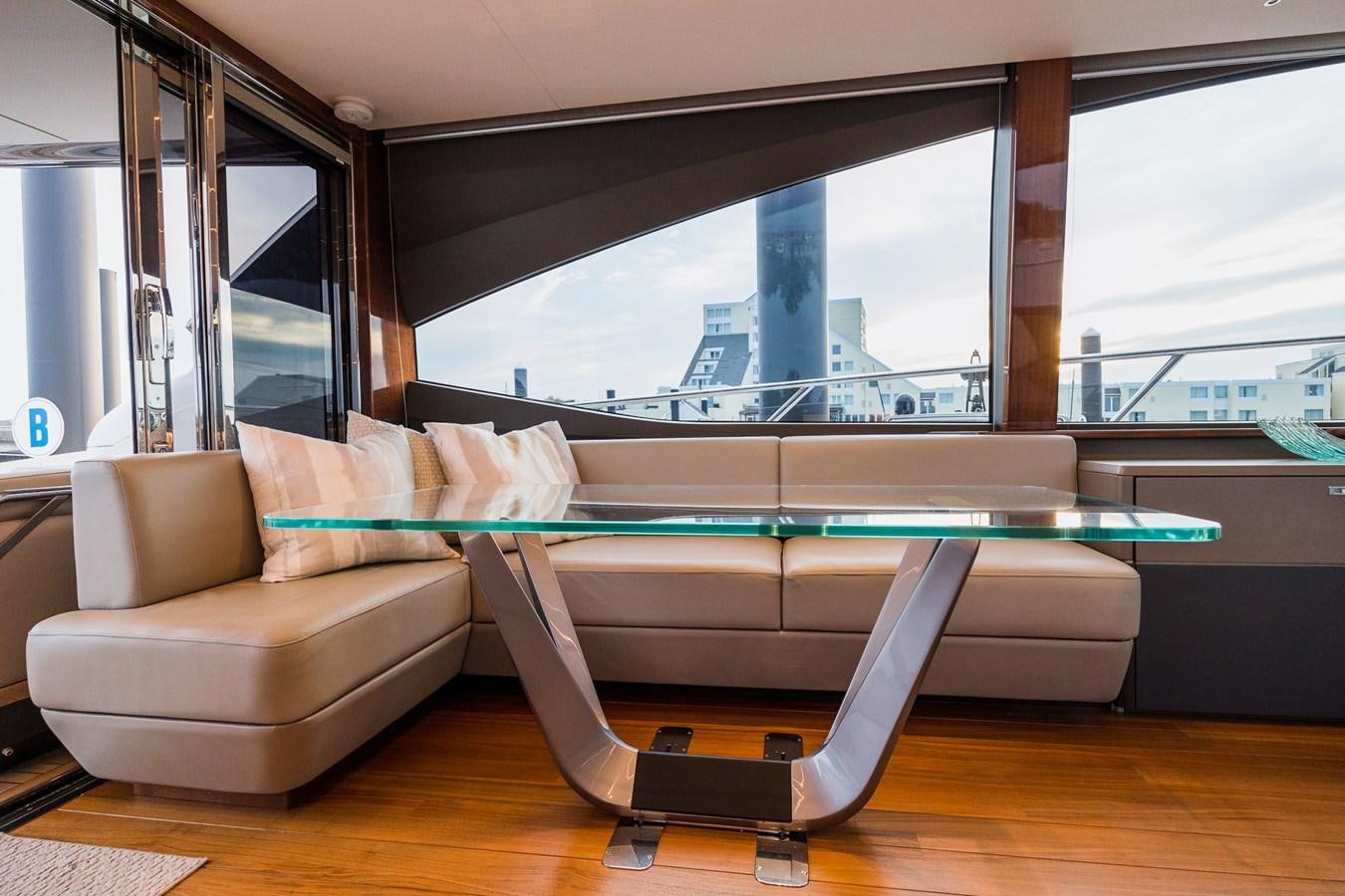 a pool table in a room aboard SPINDRIFT Yacht for Sale