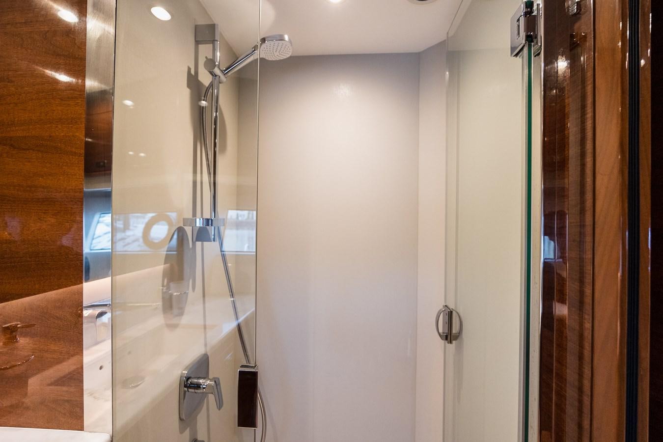 a shower unit in a bathroom aboard SPINDRIFT Yacht for Sale