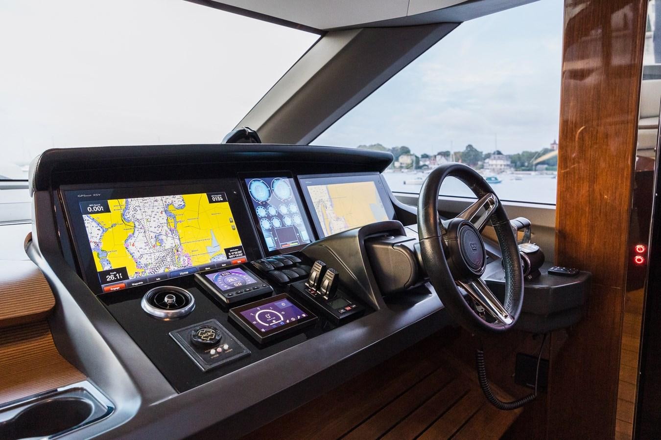 a dashboard of a car aboard SPINDRIFT Yacht for Sale