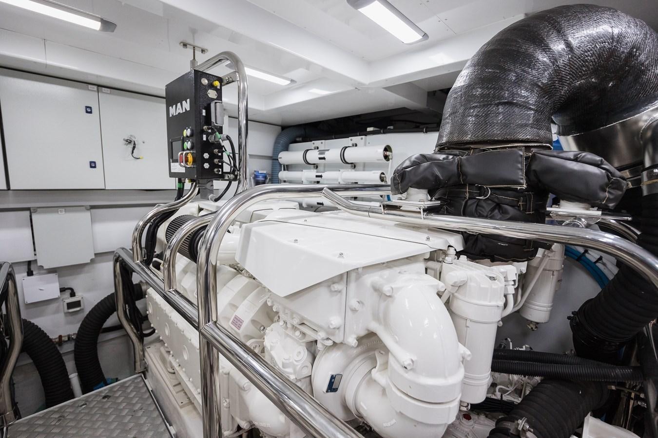 a machine with pipes aboard SPINDRIFT Yacht for Sale