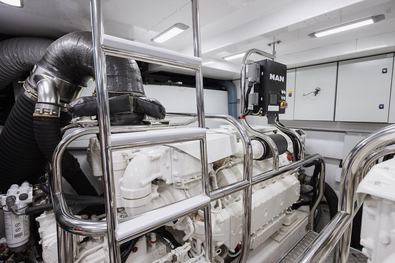 a person working in a car aboard SPINDRIFT Yacht for Sale