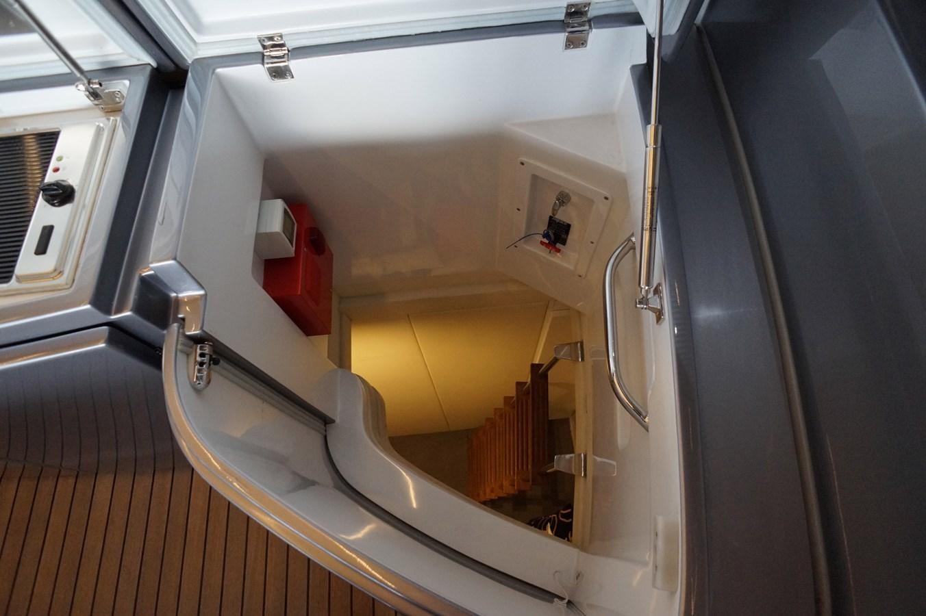 a large mirror in a train aboard THE OFFICE Yacht for Sale