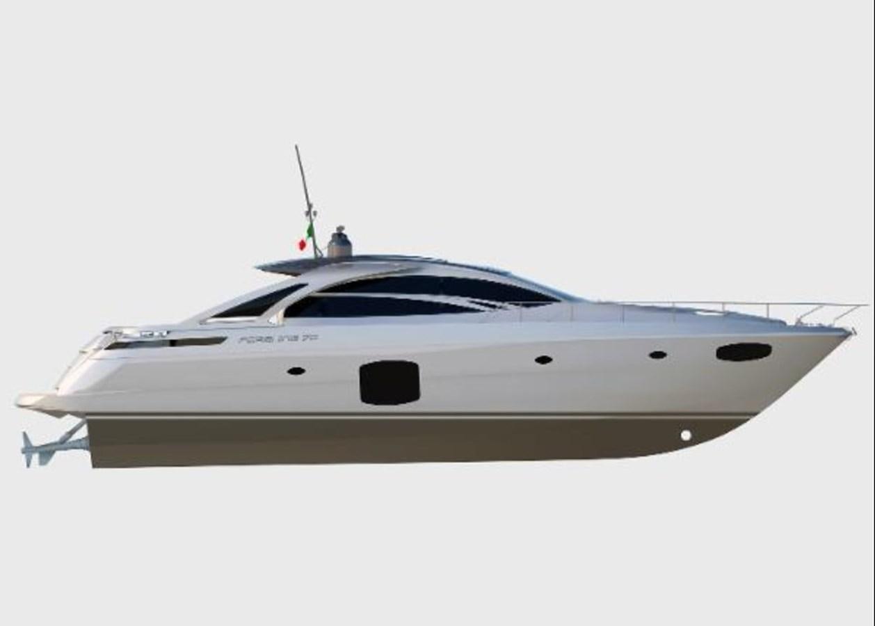 a white yacht with a person on the front aboard THE OFFICE Yacht for Sale
