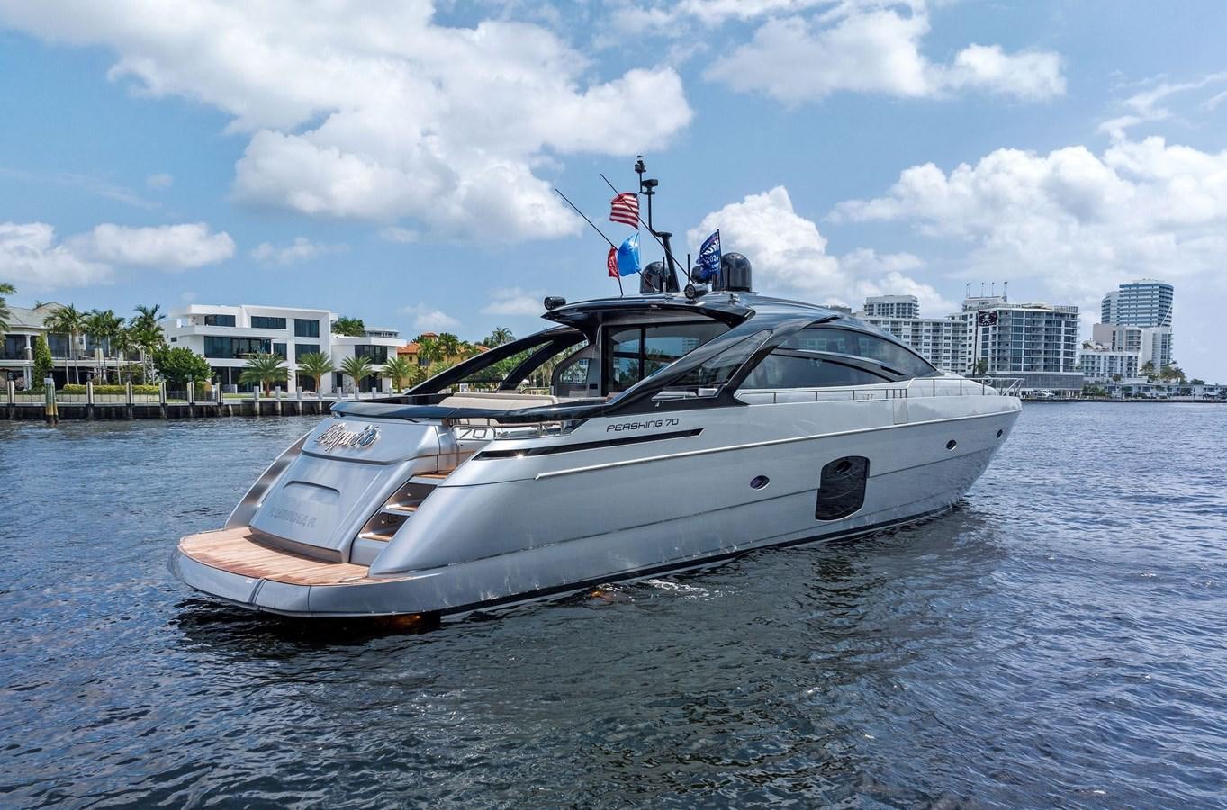 a boat on the water aboard LIQUID Yacht for Sale