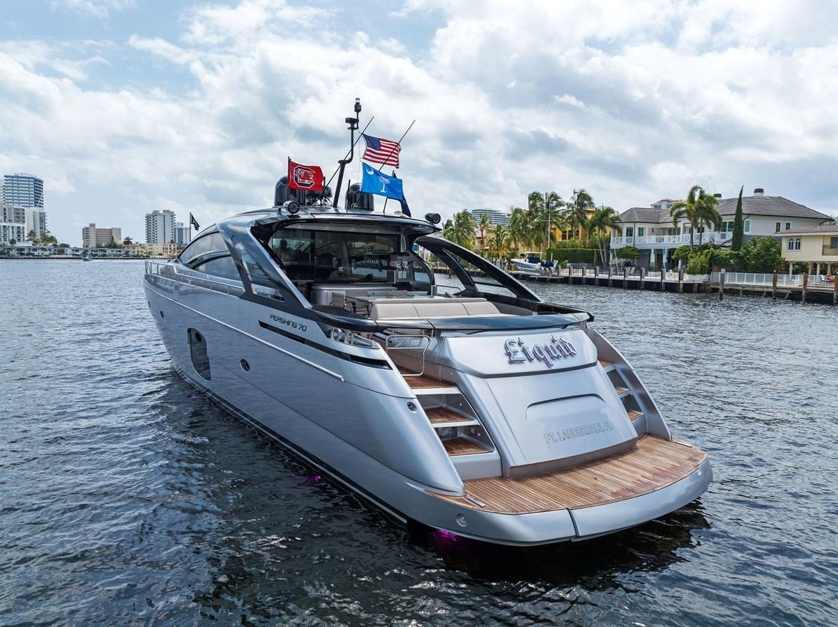 a boat on the water aboard LIQUID Yacht for Sale