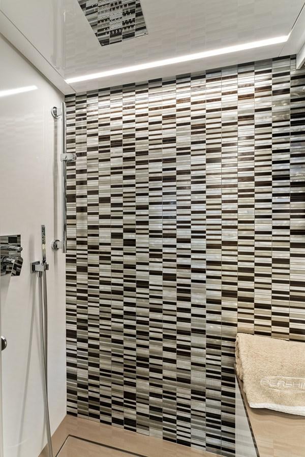 a large white wall with a vent aboard LIQUID Yacht for Sale