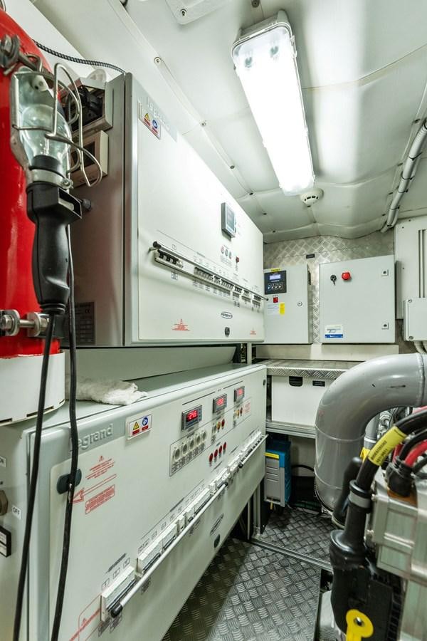 a close-up of a machine aboard LIQUID Yacht for Sale