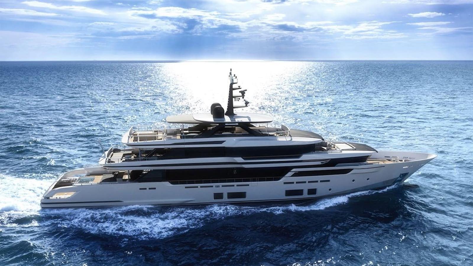 a large white yacht in the water aboard NAVETTA 50 Yacht for Sale