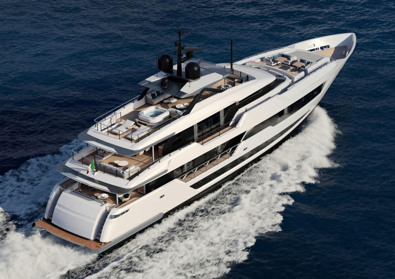 a high angle view of a ship aboard AMARE Yacht for Sale