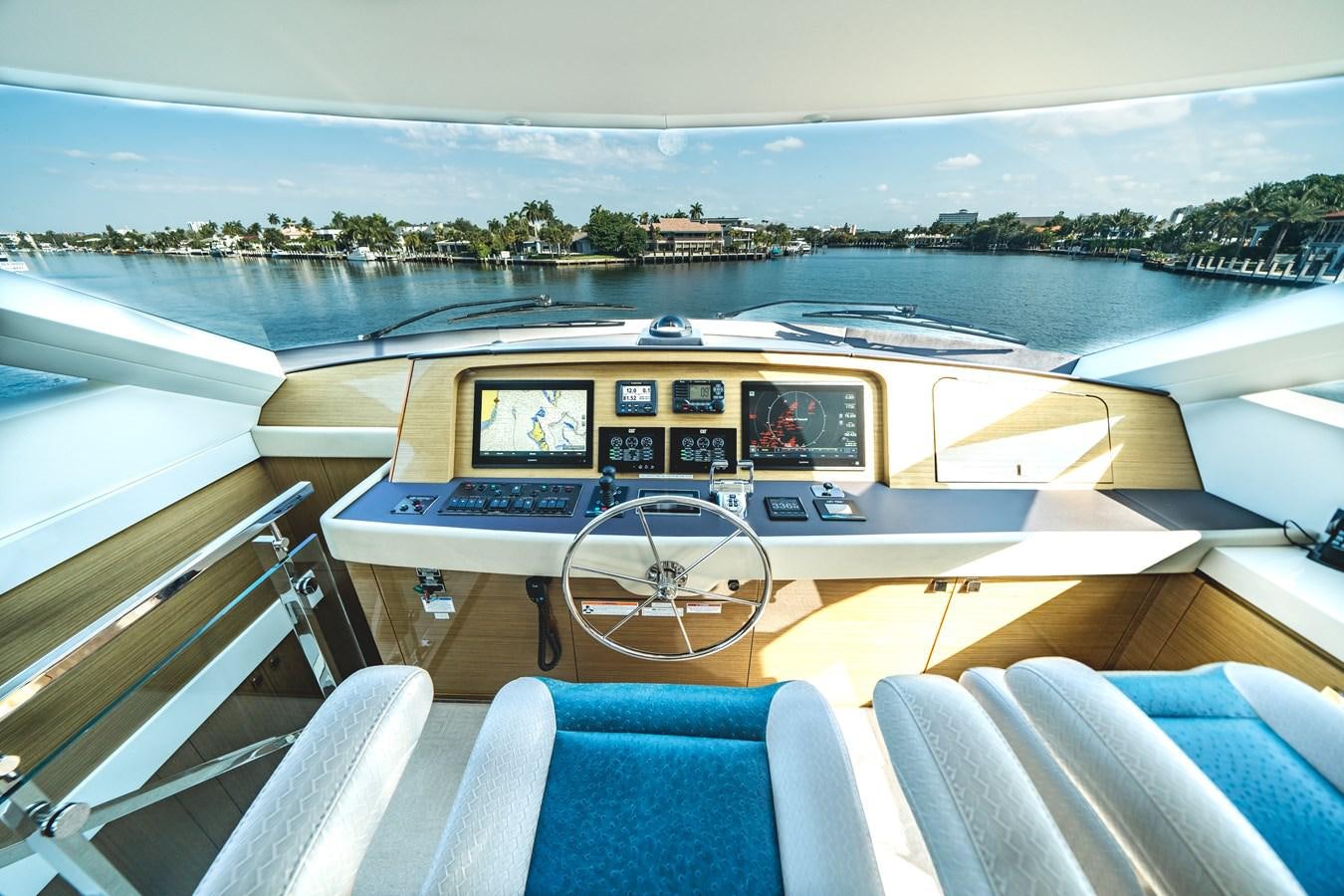 inside of a car aboard 2017 HATTERAS M75 K SEA Yacht for Sale