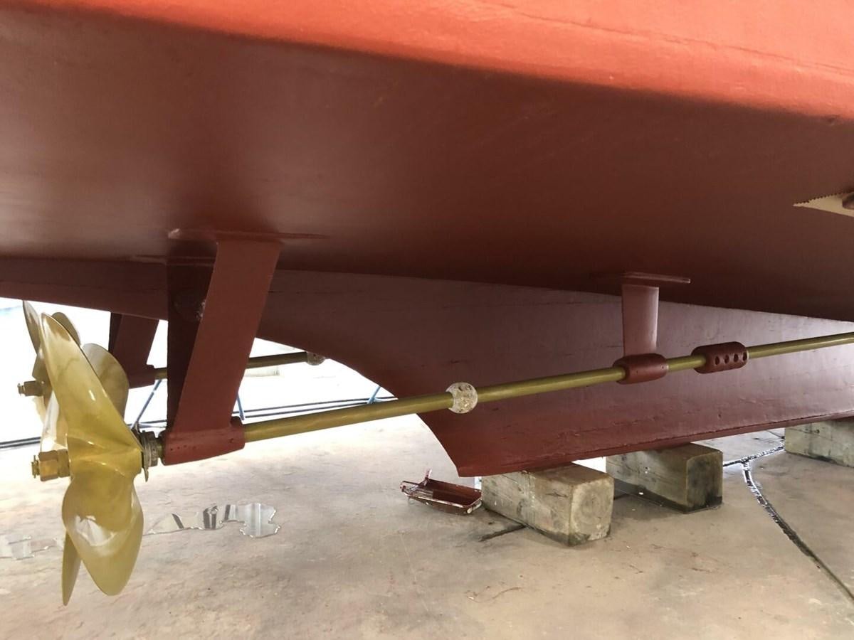 a large gun on a surface aboard DOVETAIL Yacht for Sale