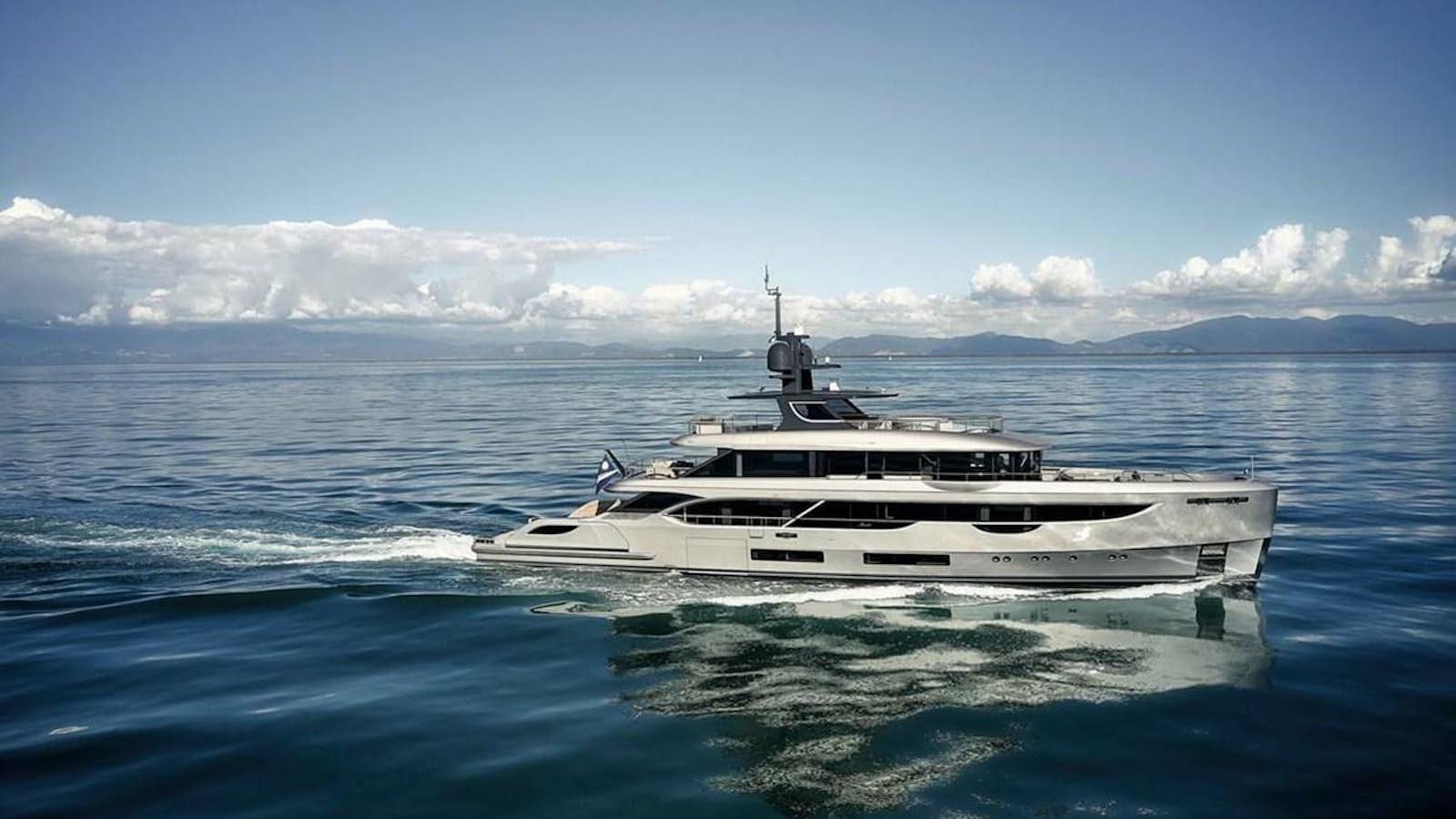a boat in the water aboard SEAGREEN Yacht for Sale
