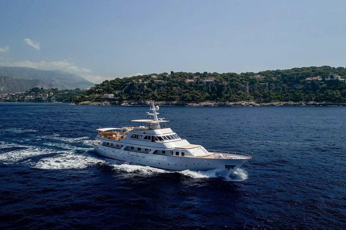 a boat on the water aboard CLASSIC 40M BENETTI Yacht for Sale