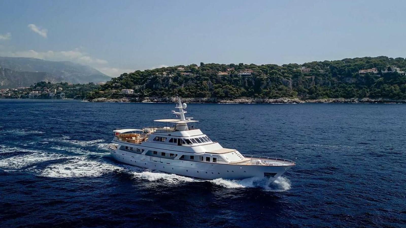 a boat on the water aboard CLASSIC 40M BENETTI Yacht for Sale