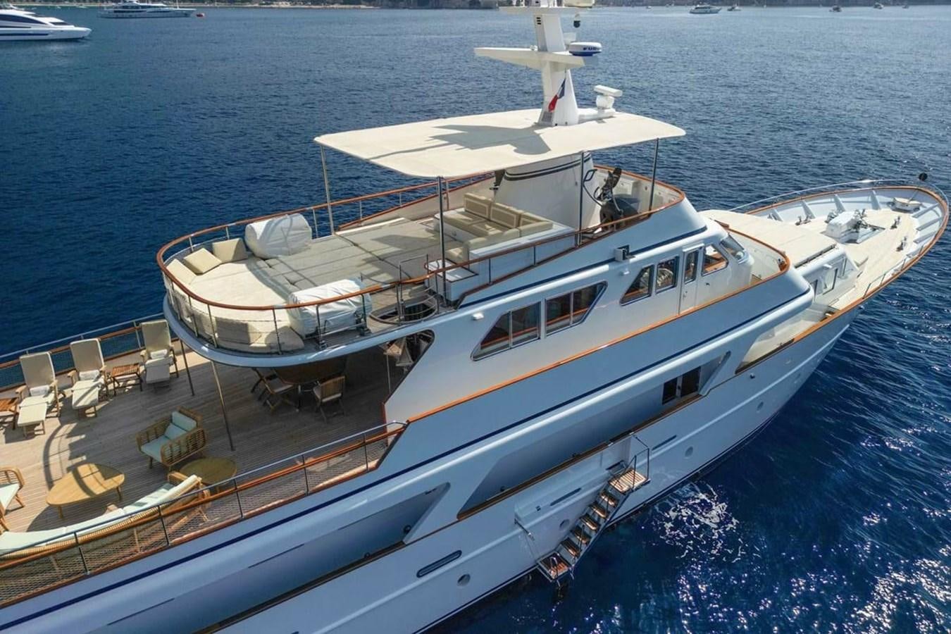 a boat on the water aboard CLASSIC 40M BENETTI Yacht for Sale