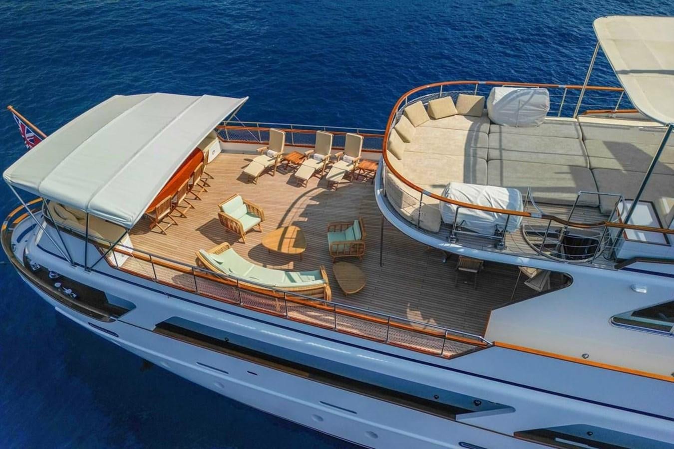 a boat on the water aboard CLASSIC 40M BENETTI Yacht for Sale