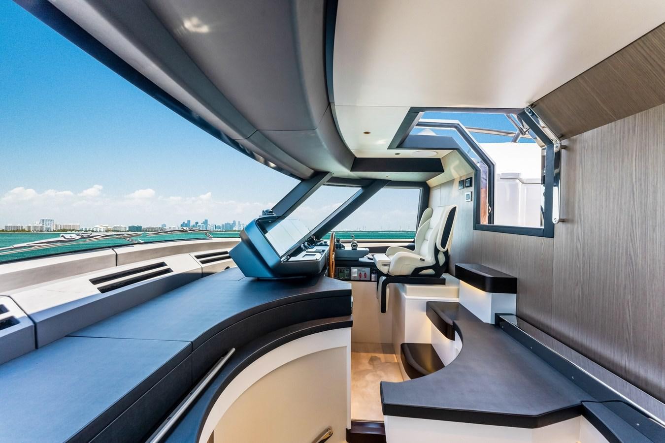inside of a car aboard EQUITES Yacht for Sale