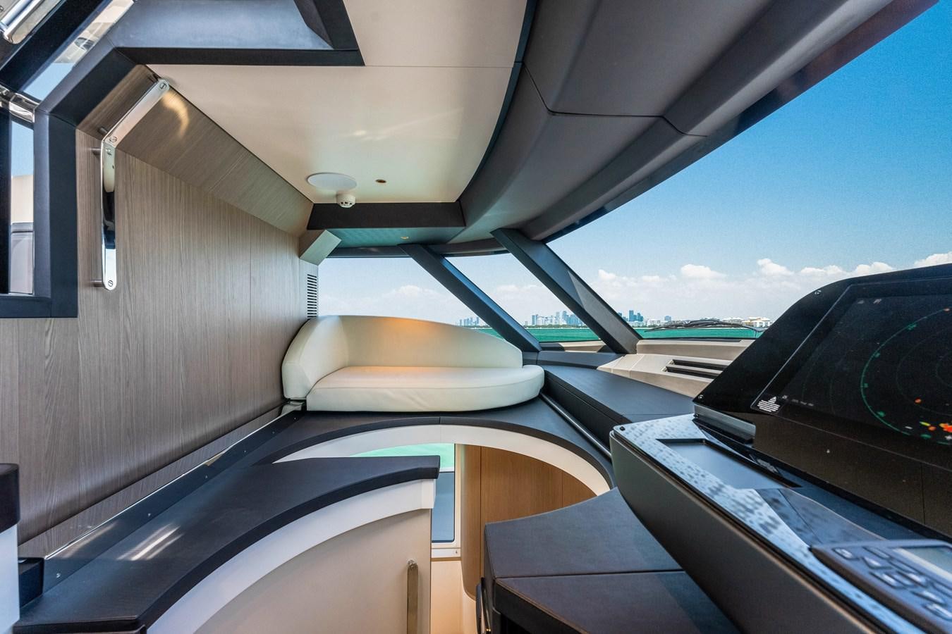 inside of a car aboard EQUITES Yacht for Sale