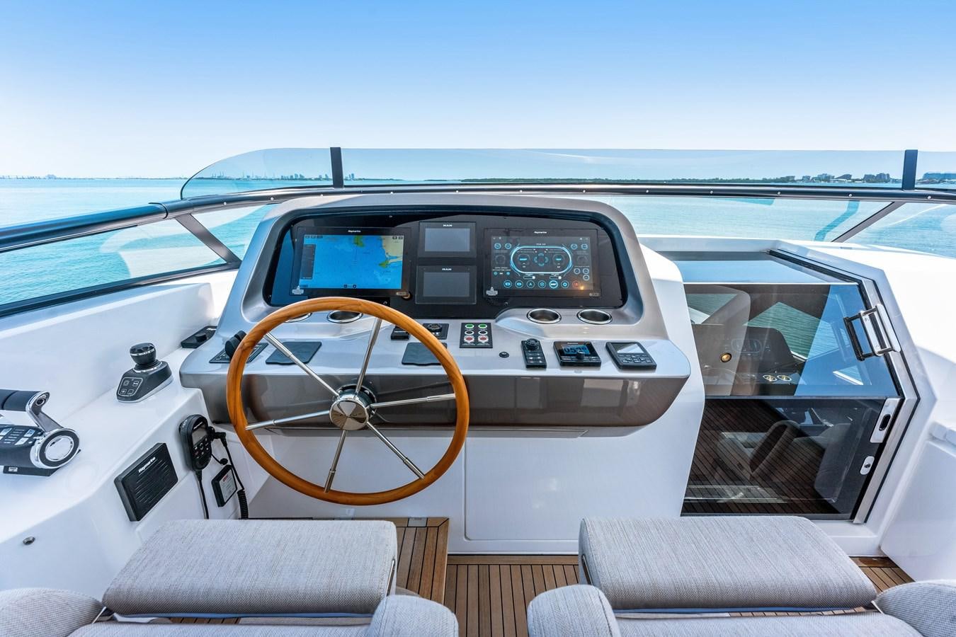 inside of a car aboard EQUITES Yacht for Sale