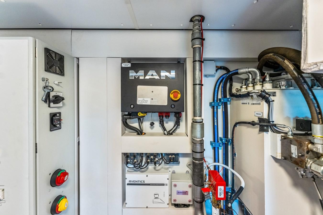a machine with wires aboard EQUITES Yacht for Sale