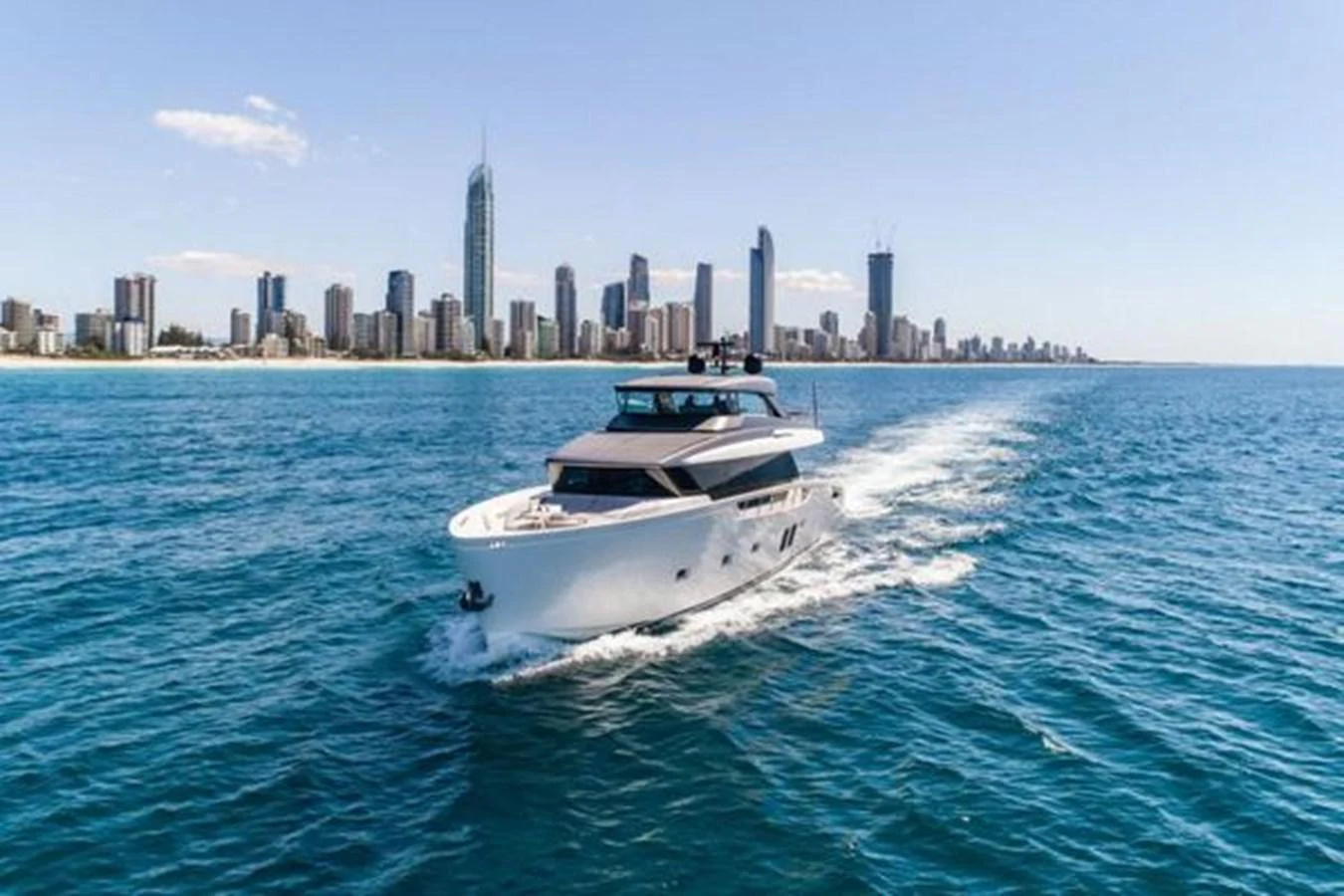 a boat on the water aboard SANLORENZO SX76 Yacht for Sale