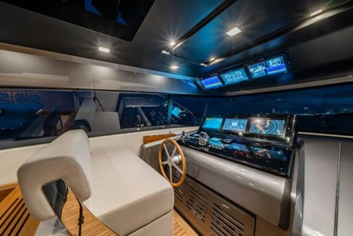 inside of a car aboard SANLORENZO SX76 Yacht for Sale