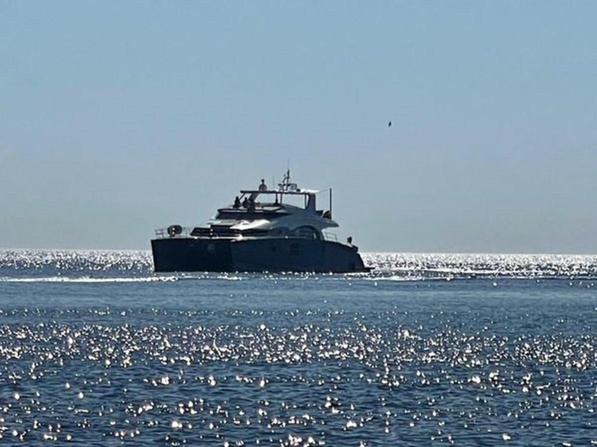 a ship in the water aboard 2015 SUNREEF 70 Yacht for Sale