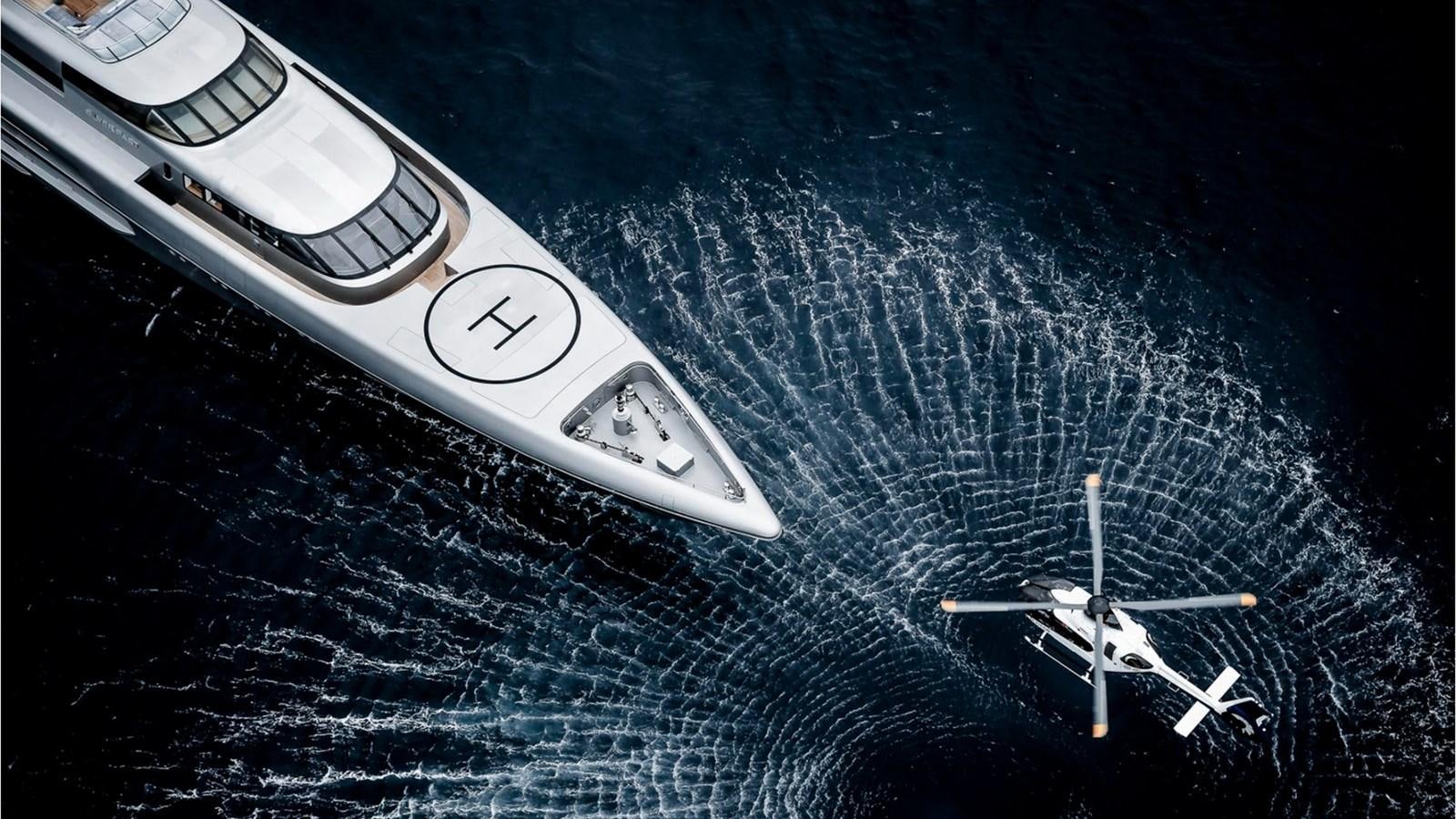 a space shuttle in space aboard SILVER EDGE Yacht for Sale