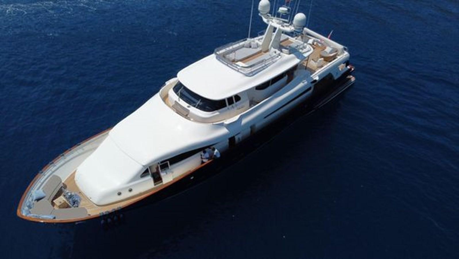 a white boat on water aboard STELLA MARIS Yacht for Sale