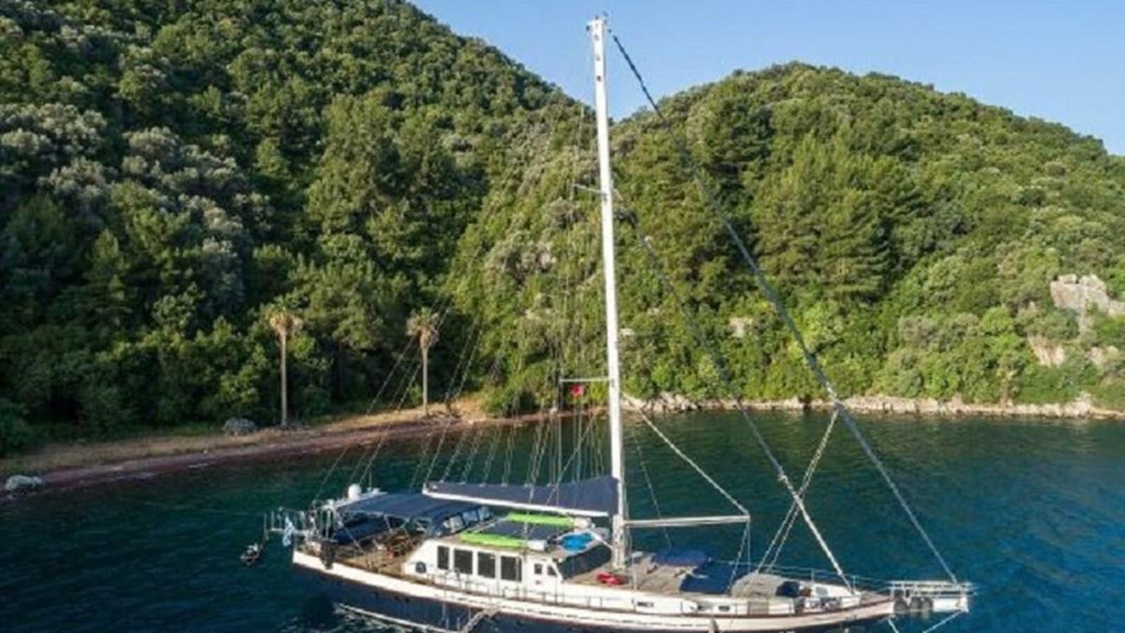 a boat sailing on the water aboard SEA U SOON Yacht for Sale