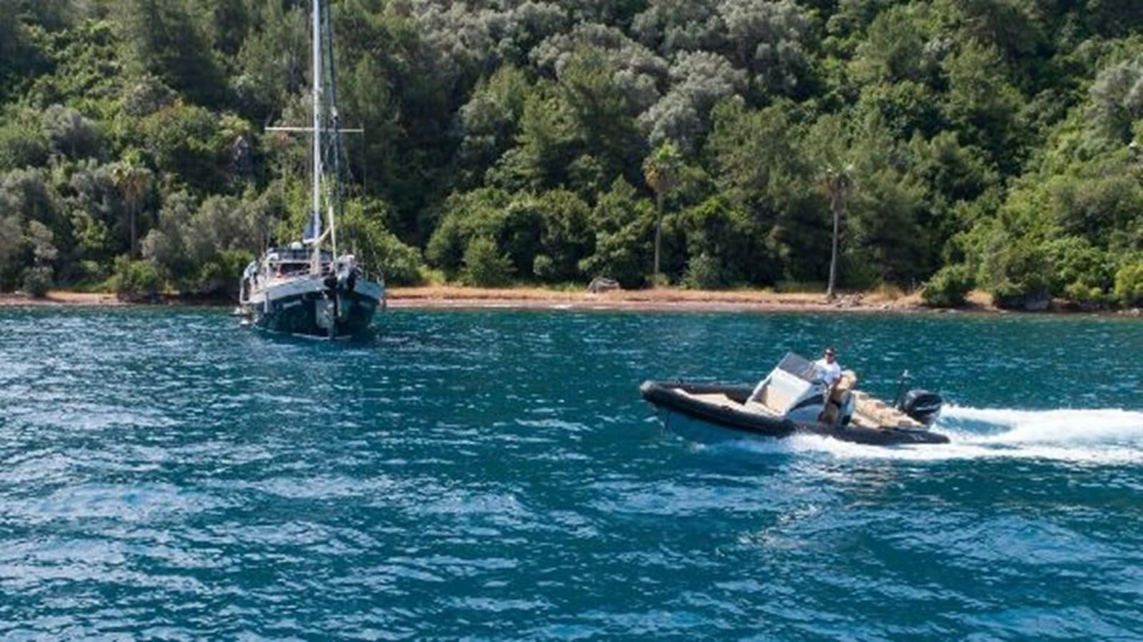 a boat on the water aboard VIVA SHIRA Yacht for Sale