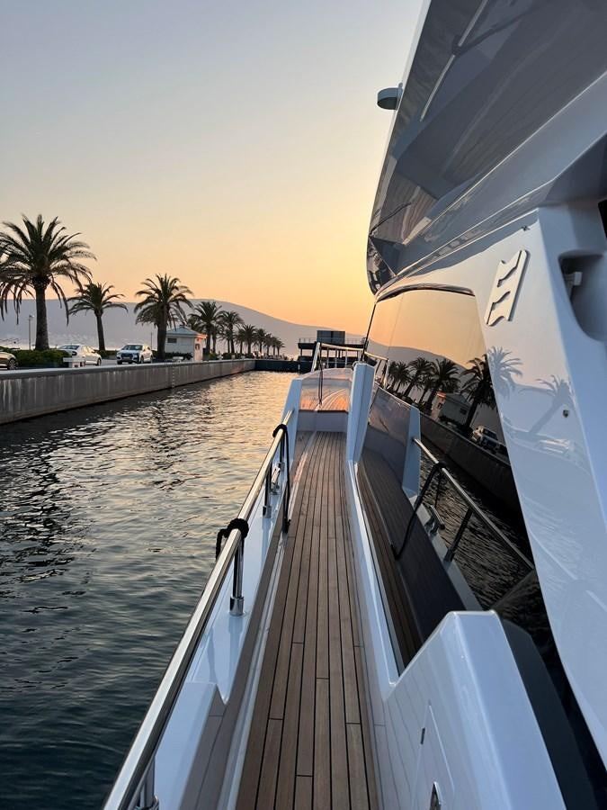 a boat on the water aboard AISULU Yacht for Sale