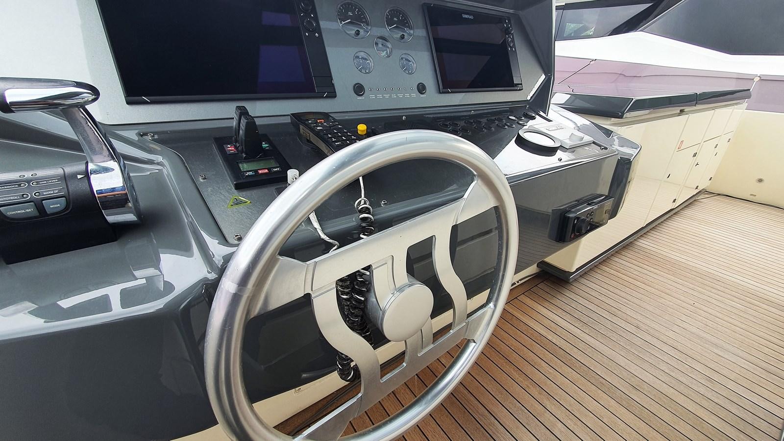 the inside of a car aboard WHITE SHARK Yacht for Sale