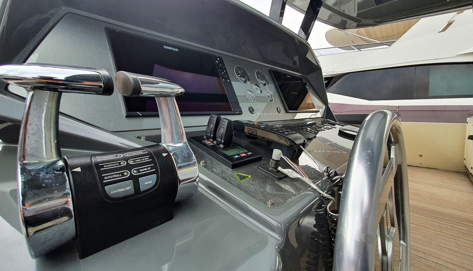 the inside of a car aboard WHITE SHARK Yacht for Sale